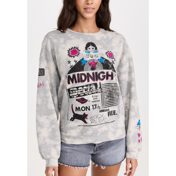 Mother 'The Drop' Gray Crew Neck Square Graphic Sweatshirt Size XS - Picture 1 of 5